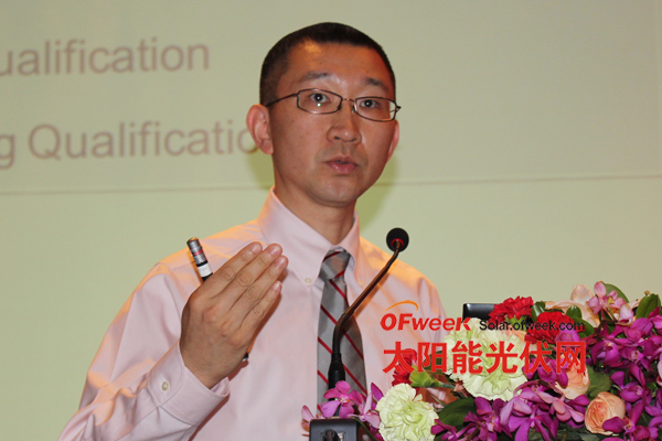 應用材料公司中國區(qū)太陽能市場和銷售部的產(chǎn)品總監(jiān)祝波